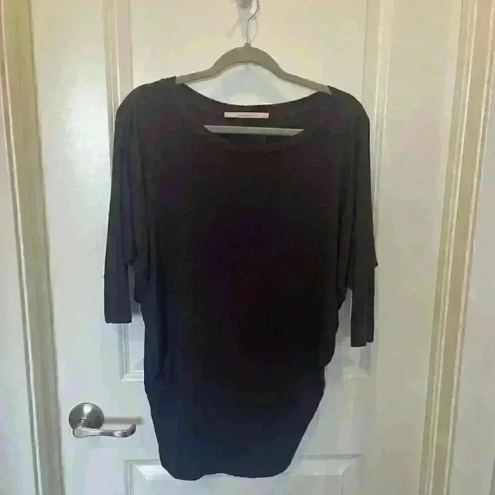41Hawthorn Top Dolman Sleeve Blouse Ruched Small Purple